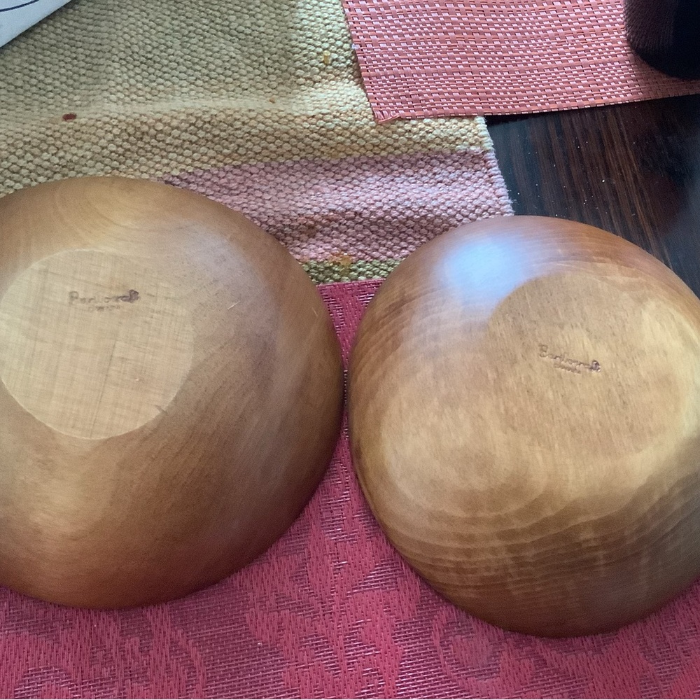 Vintage 1960s Baribocraft Made in Quebec Maple wood bowls (set of 2)